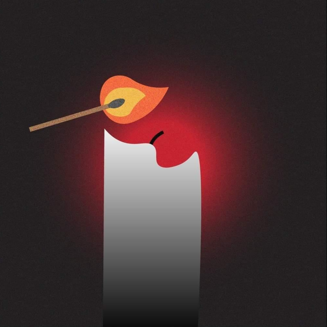 candle grain illustration